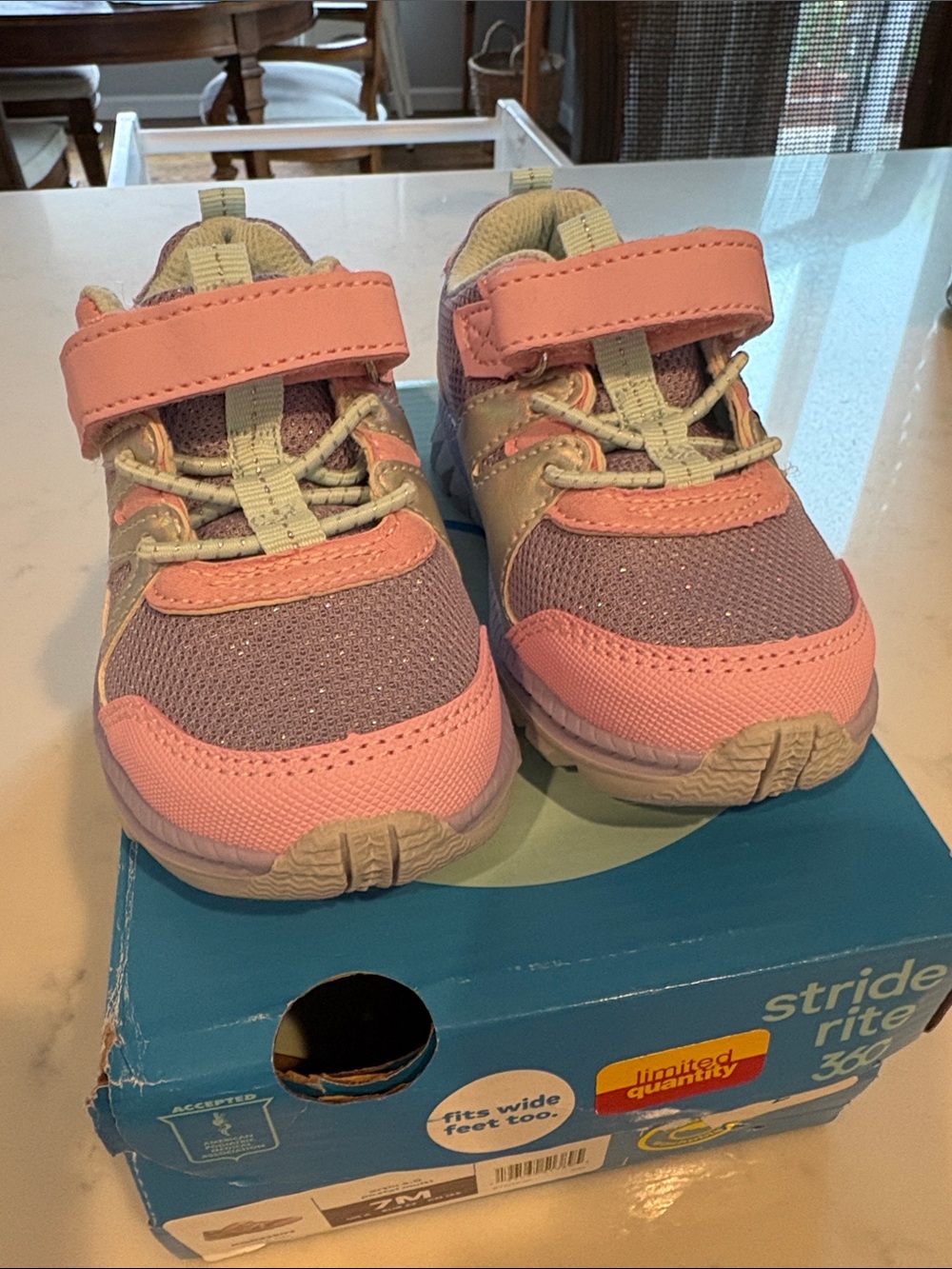 Stride Rite Pink and Lavender Kids Sneakers